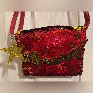 ❤️💛Preloved Red & Gold Women's/Girls Sequin Bag Price is Firm.